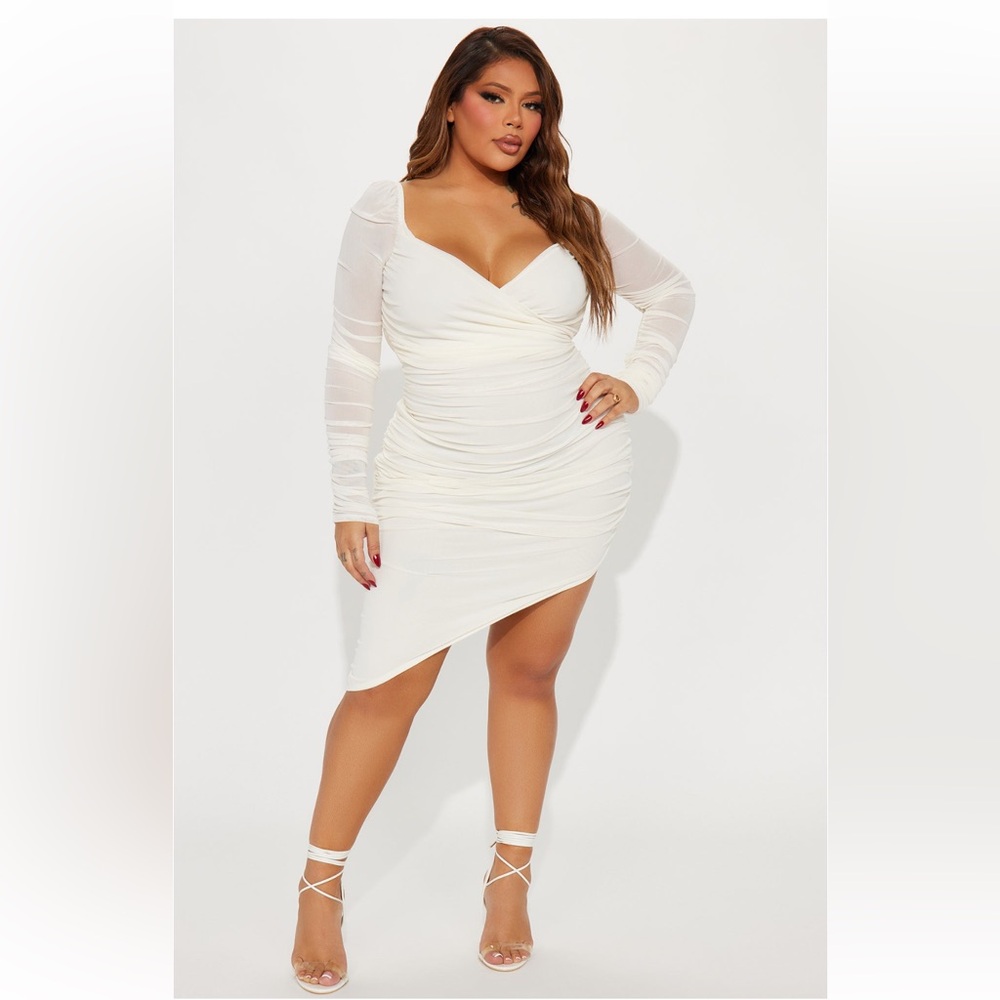 Emilia Mesh Midi Dress - Cream